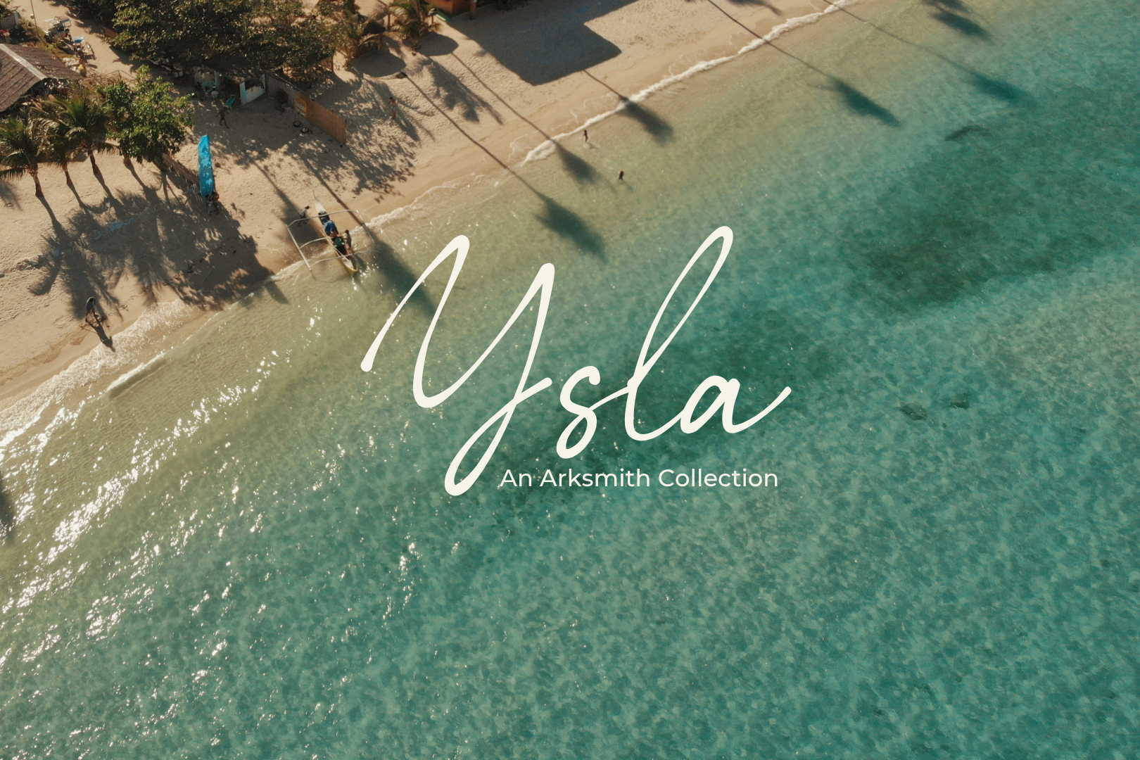 Aerial view of a Philippine beach featuring the Ysla collection